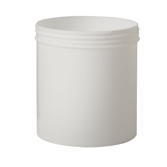 650 ML Plastic White Cylindrical Jar 100mm Screw Neck