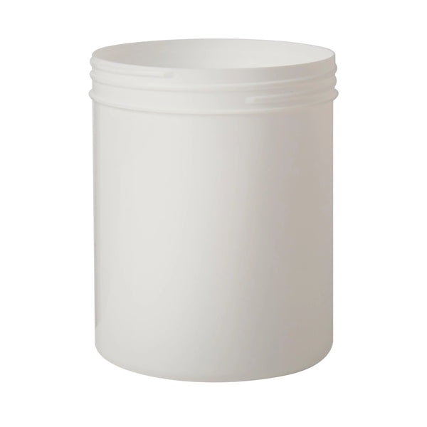1 Litre Plastic White Cylindrical Jar 115mm Screw Neck Invopak