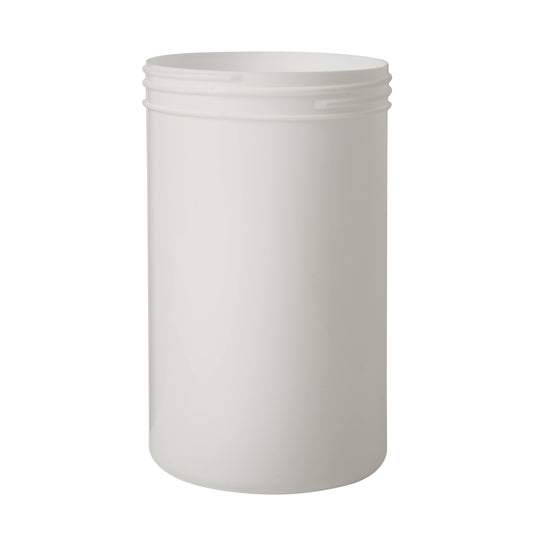 1.25 Litre Plastic White Cylindrical Jar 115mm Screw Neck