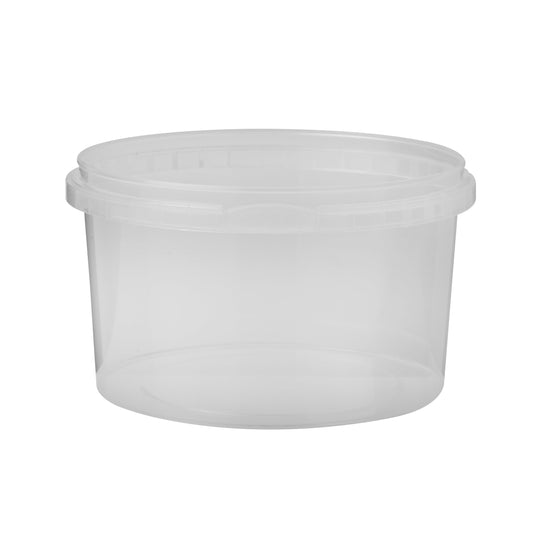 565ml Clear Plastic Tamper Evident Tub