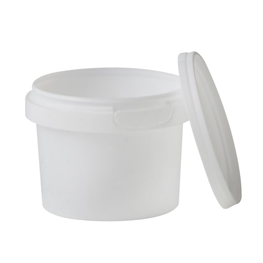 120 ML Plastic White Tamper Evident Tub and Lid