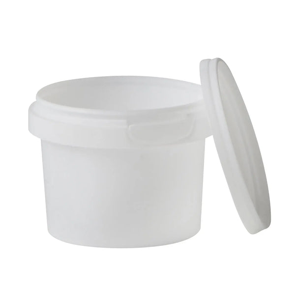 120 ML Plastic White Tamper Evident Tub and Lid Invopak