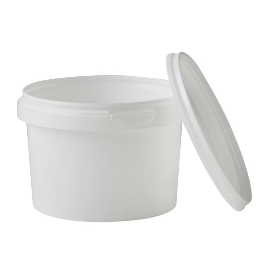 565 ML Plastic White Tub Complete with Lid