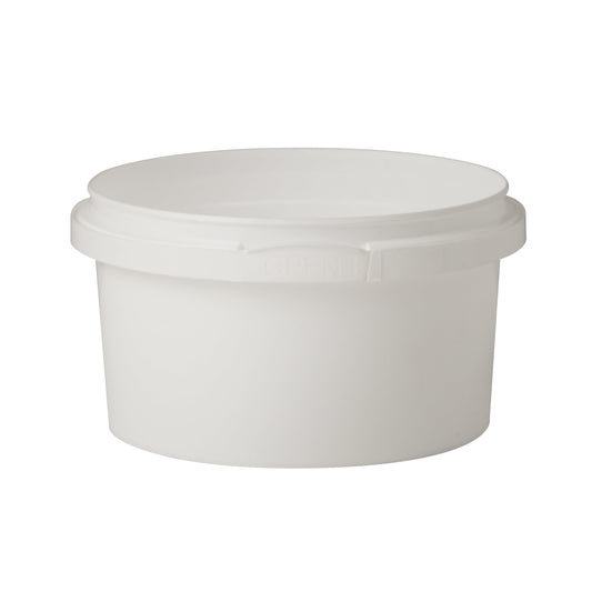 240ml White Plastic Tamper Evident Tub