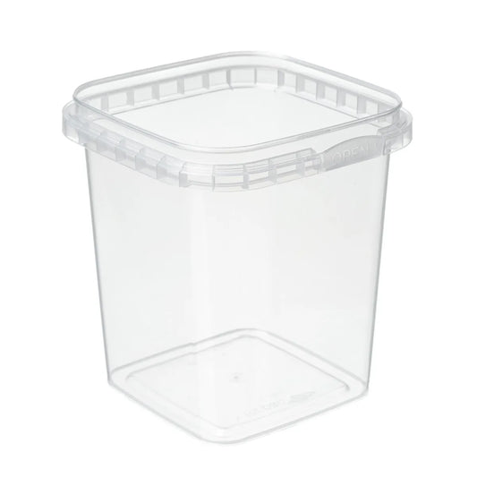 520ml Plastic Tamper Evident Clear Square Tub