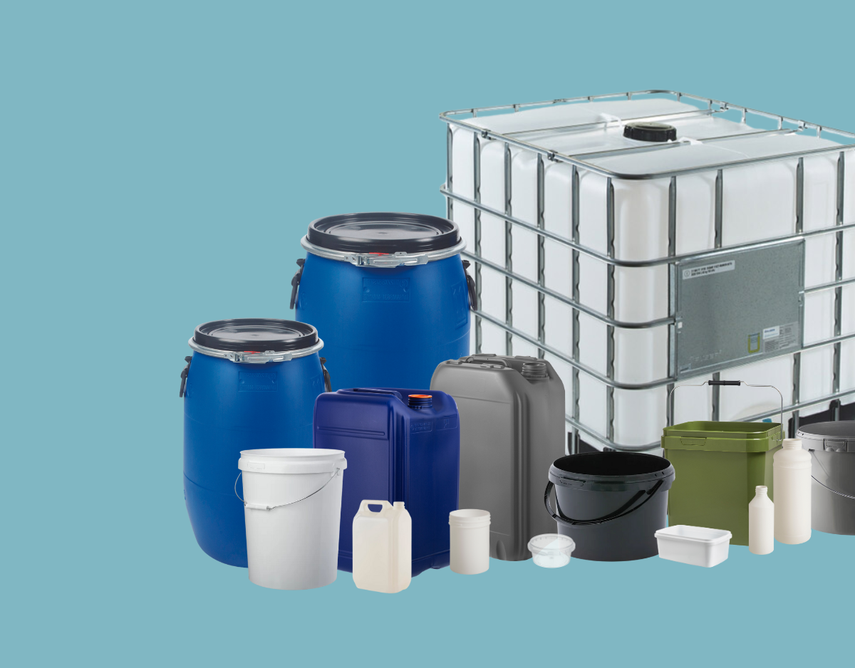 5 Litre Plain Lever Lid Tin with Plastic Handle Invopak