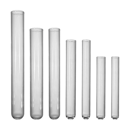 12mm x 75mm Borosilicate Glass Test Tube Rimless Plain