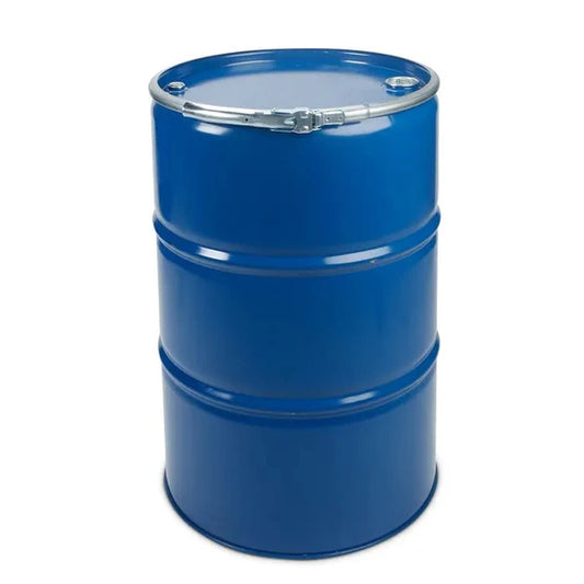 210L open top blue plain steel drum, UN approved, two and three quarter inch bung