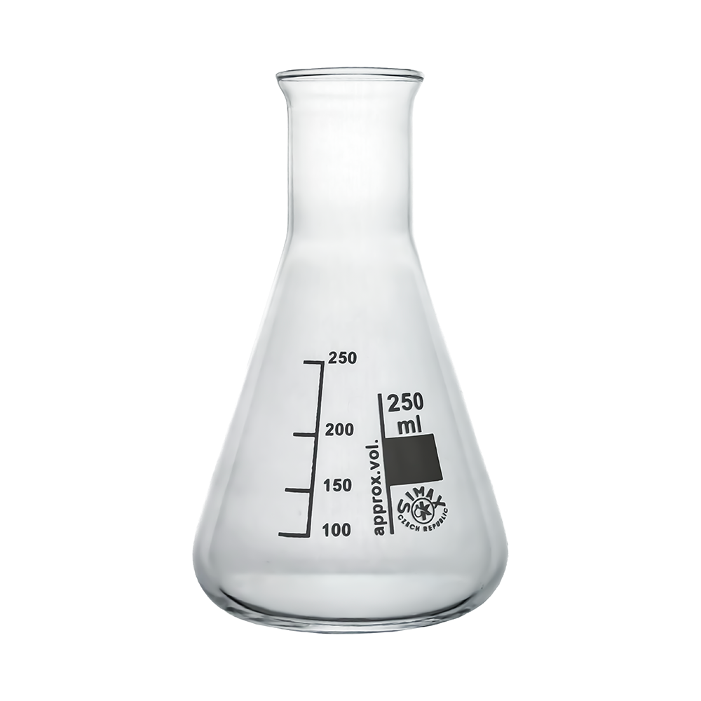 Simax Conical Flask Narrow Neck, 250ml, Borosilicate Glass