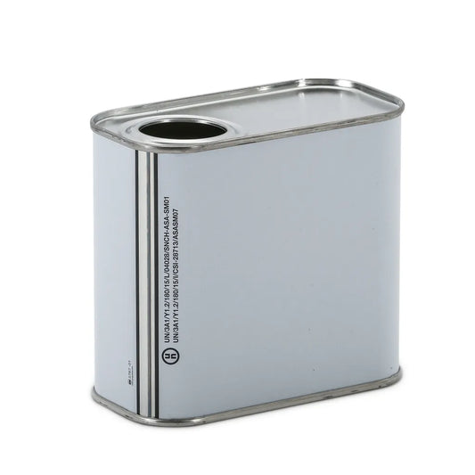 500 ML White Rectangular UN Approved Tin Plain Interior with 32mm Flexspout Opening