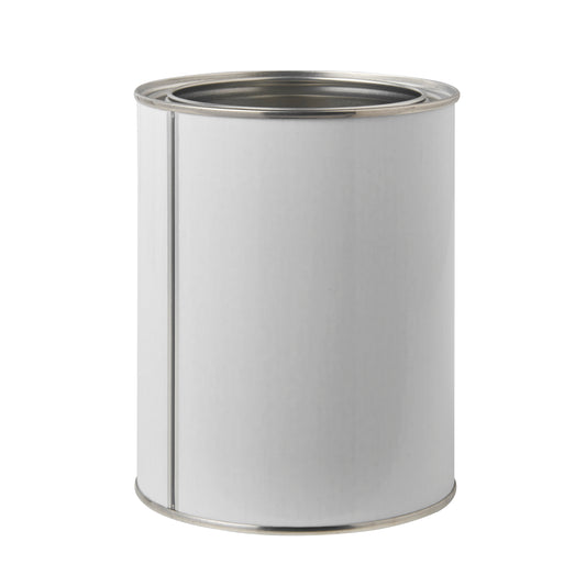 1 Litre White Triple Tight Lever Lid Tin Plain Interior UN Approved