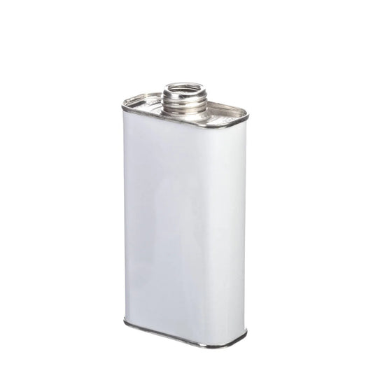 250ml White Rectangular UN Approved Tin Plain Interior - 25mm Screw