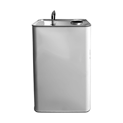 5 Litre White UN Approved Rectangular Tin Plain Interior 42mm opening