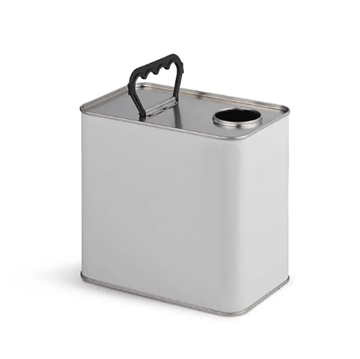 2.5 Litre Rectangular White Tin UN Approved with Plain Interior 42mm Opening for Plastic Berg