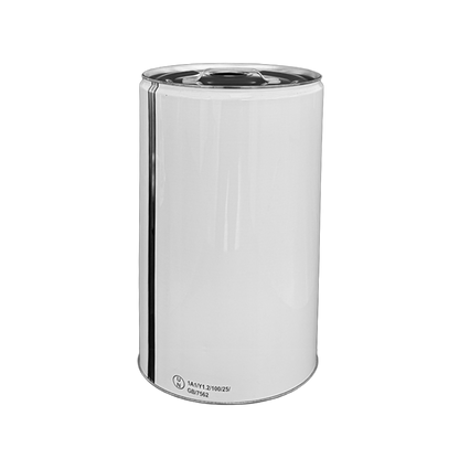 25 Litre White Tinplate UN Approved Tighthead Drum Plain 57mm Din Berg