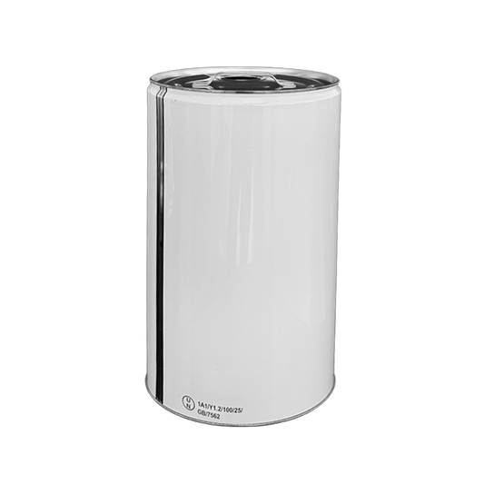25 Litre White Tinplate UN Approved Tighthead Drum Plain 57mm Din Berg