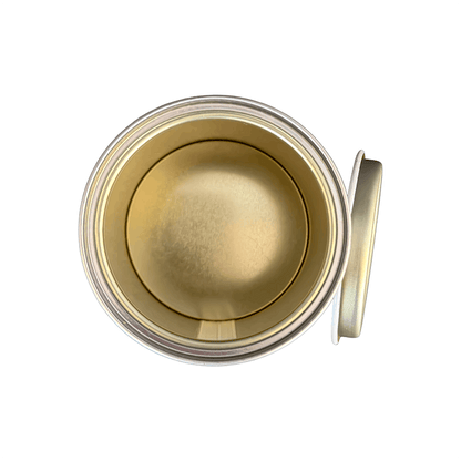 250ml lacquered white lever lid tin with lid