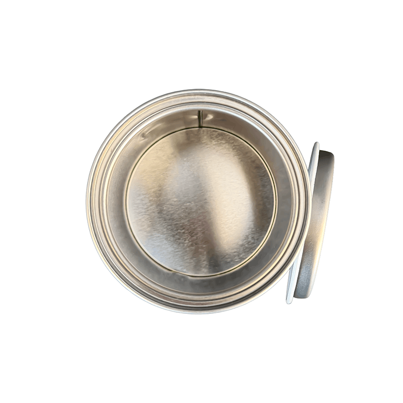 250ml plain white lever lid tin with lid