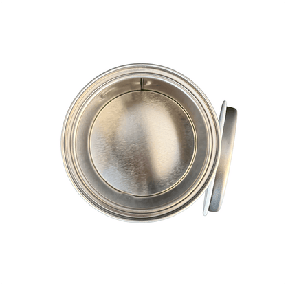250ml plain white lever lid tin with lid