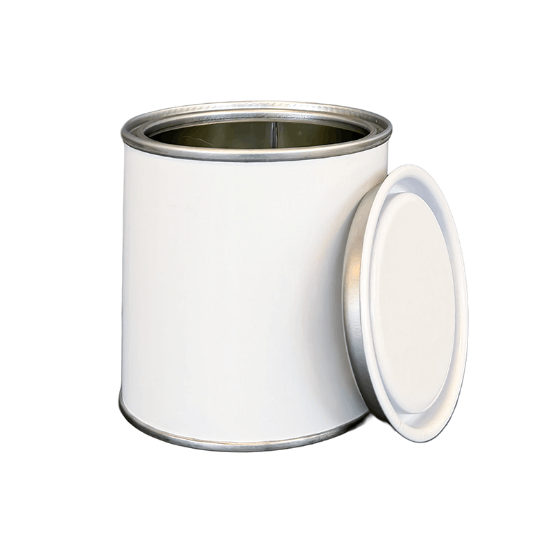 250ml plain white lever lid tin with lid
