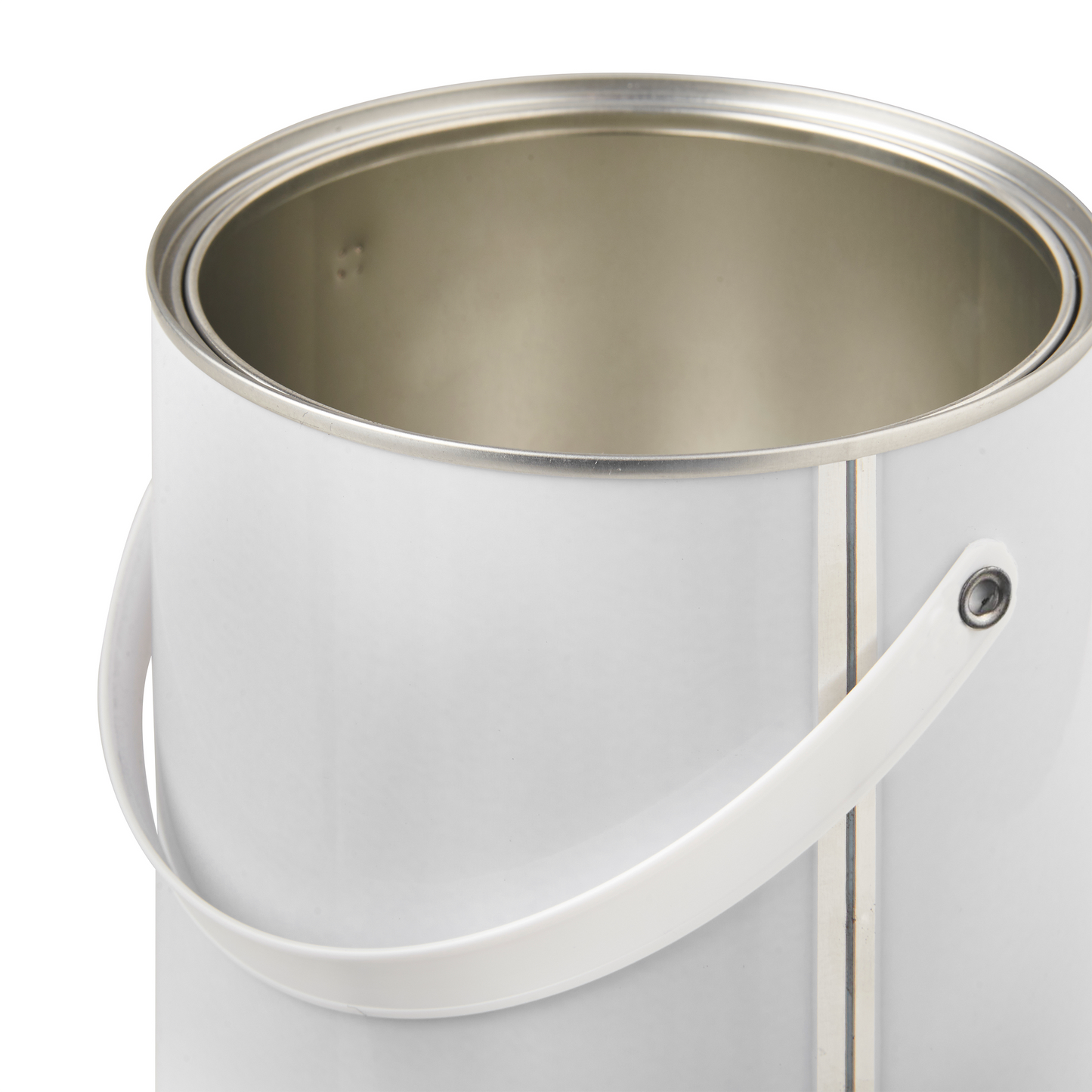 2.5 Litre Plain Lever Lid Tin in White with Plastic Handle
