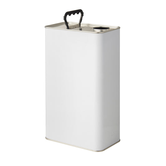 5L White UN Approved Rectangular Tin Plain Interior with 42mm berg opening