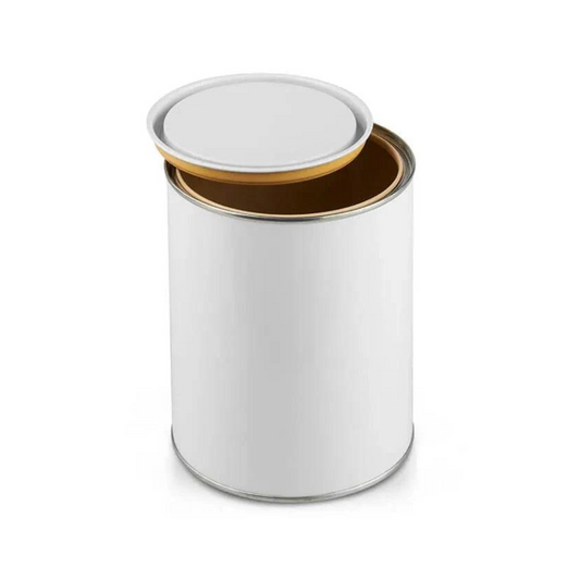 250ml Lacquered White Lever Lid Tin with Lid