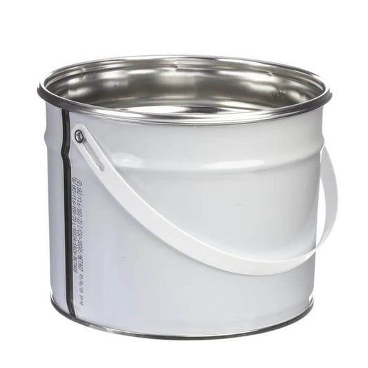 3 Litre Tinplate White Pail Plain Interior UN Approved