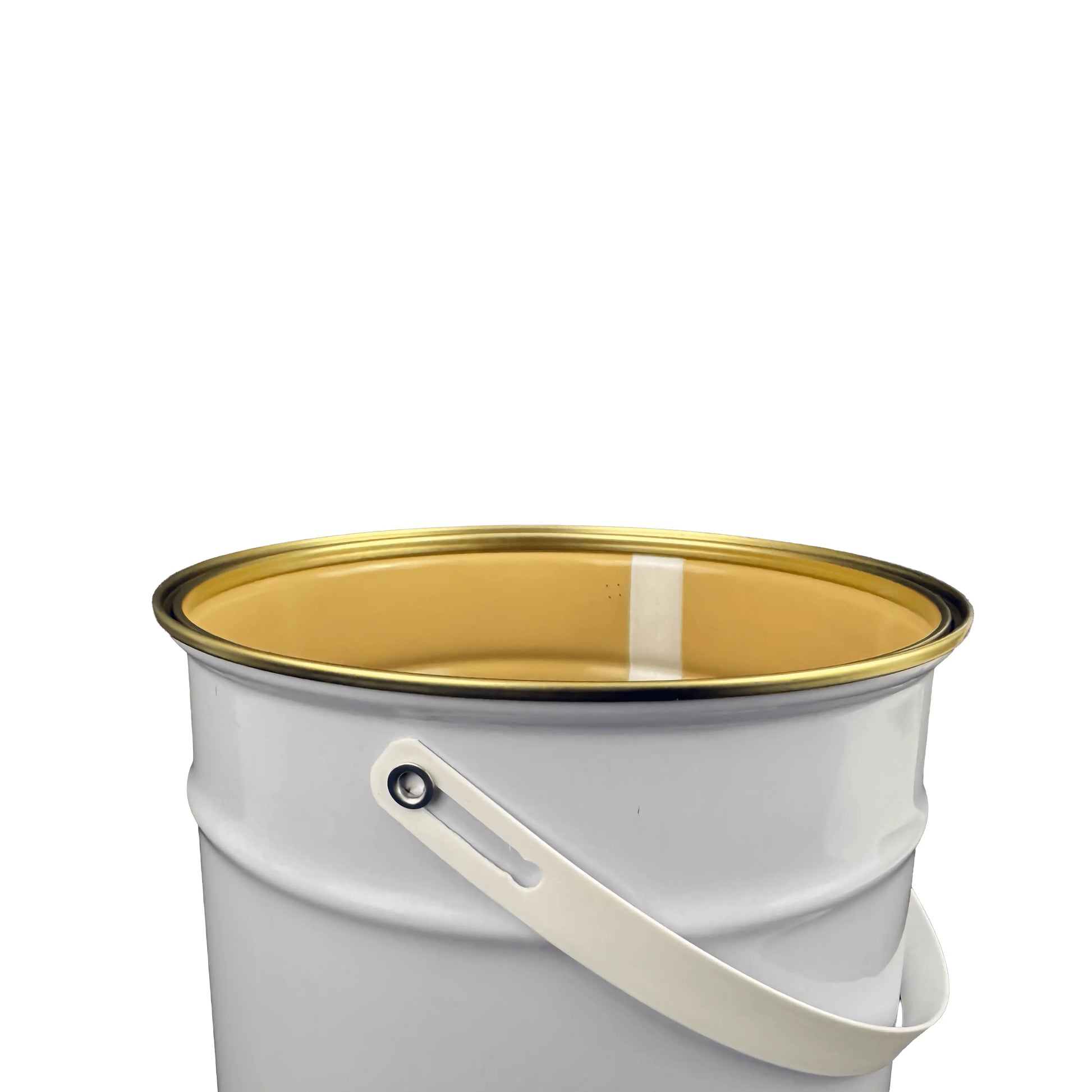 5 Litre Tinplate White Tulip Pail Lacquered Interior Invopak