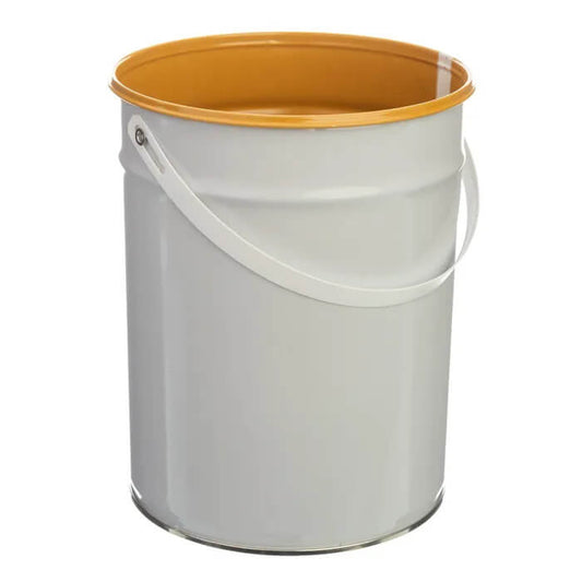 5 Litre Tinplate White Pail Lacquered Interior UN Approved