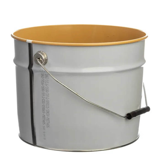 12 Litre Tinplate White Pail Lacquered Interior UN Approved