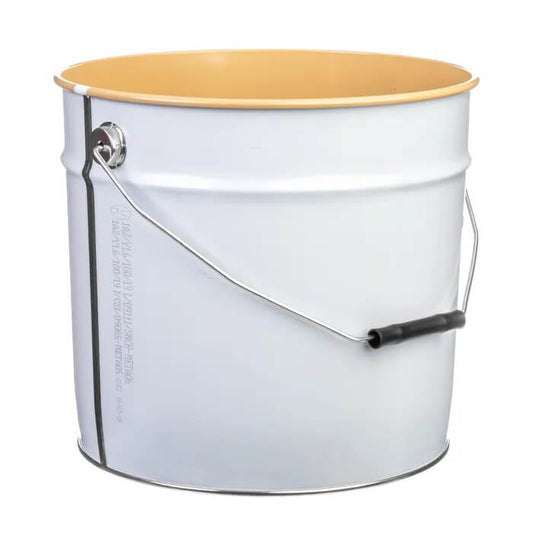 15 Litre Tinplate White Pail Lacquered Interior UN Approved