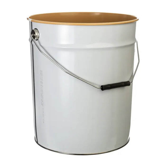 20 Litre Tinplate White Pail Lacquered Interior UN Approved