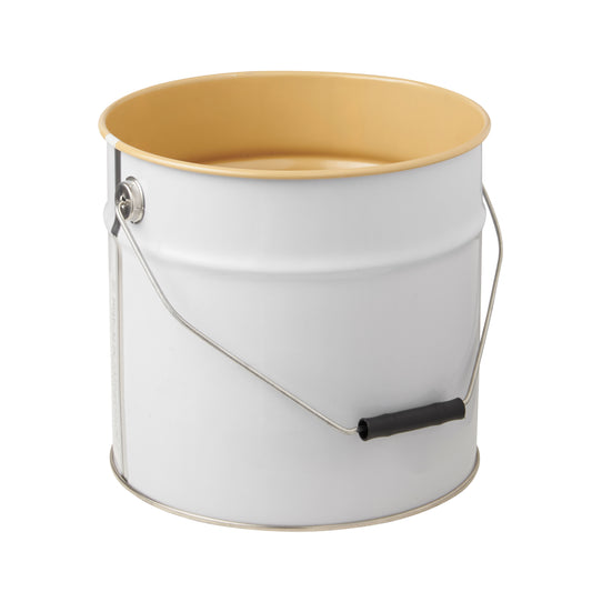 12.35 Litre Tinplate White Pail Lacquered Interior UN Approved