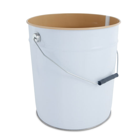 21 Litre Tinplate White Pail Lacquered Interior UN Approved