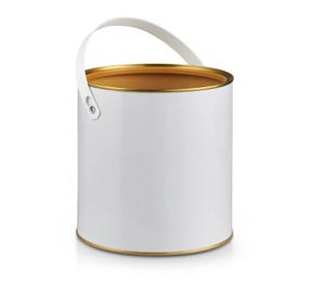 2.5 L Lacquered White Lever Lid Tinplate Tin